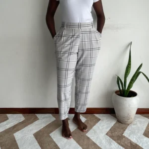 New Arrivals grey plaid tailored trousers with belt kenya