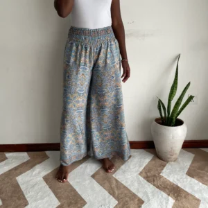 boho paisley wide leg pants