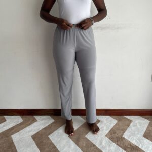 Home light grey slim tapered trousers front view
